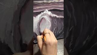 Posting my progress so far! Follow me on Instagram #artwithevie #acrilicpainting #oceanscape #art