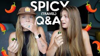 Travel Q&A while eating progressively spicier chili peppers