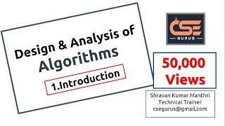 1. Introduction to the Concept of Algorithms || cse gurus