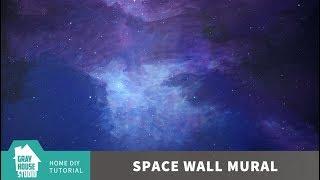 How to Paint a Space Wall Mural // DIY