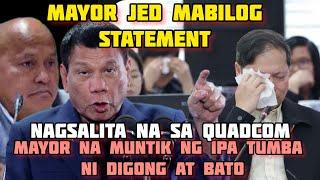 DELA ROSA DAWIT SA PAG PAPATUMBA KAY MAYOR JED MABILOG,