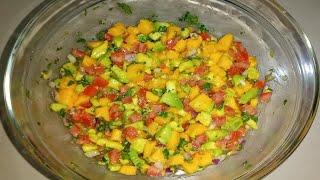 Mango Avocado salad / How To Prepare Mango Avocado Salad With Tomato