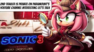 Sonic 3 2nd Trailer Private on Paramount's YouTube? Let's Talk