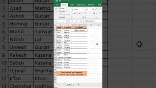 Flash Fill- Full Name- Excel tips & Tricks from @todfodeducation