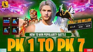 Pk1 To Pk7 Popularity Battle Journey - 100 Million Popularity Snipe - How To Win Popularity Battle