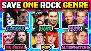 Save ONE Song All Rock Genres  Epic Rock Battle (6 Songs) | Music Quiz