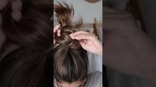 Astuce chignon haut  high bun hack #hairstyle #hairhack #hairhacks #astucecoiffure #tutocoiffure