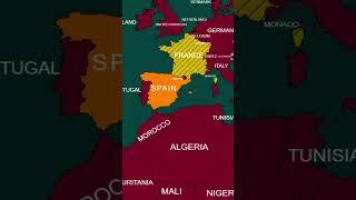 france and spain map#map #worldmaps #country #history #geography #mymap #hotnews #shorts