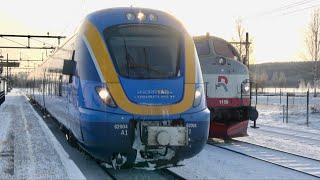 Trains in Bräcke, northern Sweden - Winter 2024