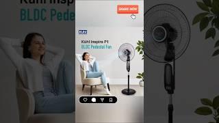 KUHL Inspira P1 | 400mm | BLDC Pedestal Fan with Remote | 5 wings | Touch Screen Control Panel