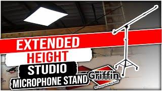 Griffin Studio Microphone Boom Stand on Wheels Casters Product Review and Demonstration Model APST01