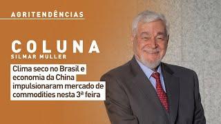 Clima seco no Brasil e economia da China impulsionaram mercado de commodities nesta 3ª feira .