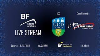 UCD v City of Armagh, AIL Rd. 15, 2:30pm 01/03/25 streamed by BF Sports Analysis