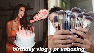 my birthday vlog + pr unboxing