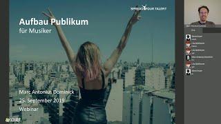 Aufbau Publikum für Musiker - Webinar Auszug - SPREAD YOUR TALENT