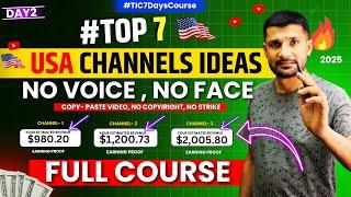 COPY PASTE- "Top 7 USA Faceless Channel Ideas" | Earning 1-8 लाख/महीना High RPM