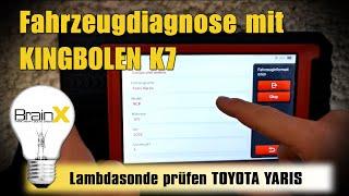 OBD Fahrzeugdiagnose Kingbolen K7 - Lambdasonde prüfen Toyota Yaris