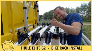 THULE ELITE G2 - 1st REVIEW and BIKE RACK install on the back of a shipping container home.