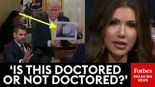 ALMOST UNWATCHABLE: Swalwell Asks Noem Over & Over About Doctored Pic Of Abrego Garcia Trump Pushed
