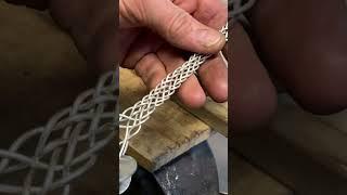 braiding a silver wire cuff bracelet (and tools that help)
