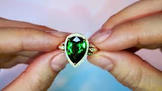 Chrome Tourmaline Ring at 4.42 carats by Kat Florence. KF03601