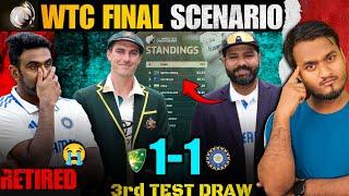 WTC Points Table & Final Scenario | Ashwin Retirement | India Save 3rd Test (Gaba ) | India Target