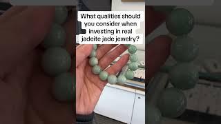 What qualities should you consider when investing in real jadeite jade jewelry? #jewelry  #ytshorts