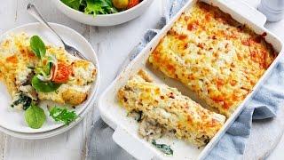 Chicken and Mushroom Crepes Bake