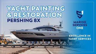 Pershing 8X Yacht Painting | Marine Services One