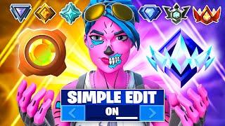 Bronze to Unreal Using SIMPLE EDIT On Controller (Fortnite Ranked)