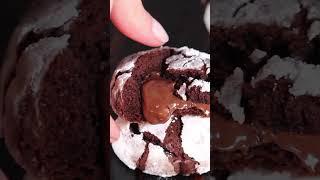 How to Make Nutella Crinkle Cookies for Christmas! #shorts