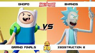 ZEDISTRUCTION 2 GRAND FINALS ghopo (Finn) vs Bhands (Rick) MultiVersus Tournament