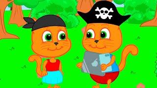 Cats Family in English - Pirate Gadgets Cartoon for Kids