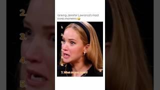 Jennifer Lawrence's most iconic moments ranked #shorts #shortvideo #celebrity #funny #fyp #viral