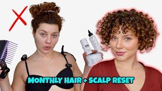 MY MONTHLY CURLY HAIR AND SCALP RESET FOR HAIR GROWTH & HEALTH