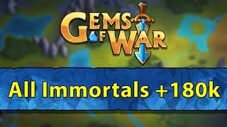 ️ Gems of War: All 11 Immortals Launch Day and 180k VP PvP Rush ️