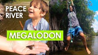 WE FOUND A MEGALODON! Fossil Hunting & Paddling on Peace River in Arcadia, Florida!