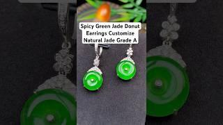 Spicy Green Jade Donut #earrings #necklace #china #jadejewelry #chinesedrama #chineseculture #gems