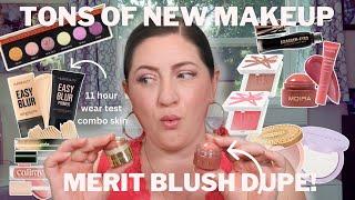 TONS of New Makeup: Merit Blush DUPES, Huda Blur, Gucci, Tower 28, Charlotte Mascara + more!!