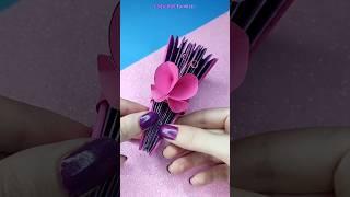 diy mini paper fan 🪭 #shorts #diy #art #papercraft