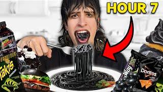 Eating BLACK Food ONLY For 24 Hours