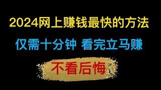 2024来钱特快的网上赚钱方法，亲测每天稳赚5000的赚钱项目推荐，网赚方法免费教学，在家轻松挣钱的兼职副业网赚项目，手机电脑网上搞钱野路子