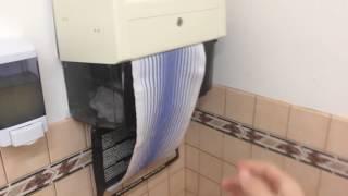 Reusable hand towel dispenser