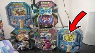 OPENING 5x CHEAP REPACKAGED POKEMON CARD TINS!! WEIRD THINGS INSIDE!! - BoosterKings