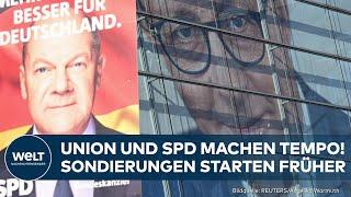 BUNDESTAGSWAHL: Plan-Änderung! Union und SPD machen Tempo! Sondierungen für Koalition starten früher