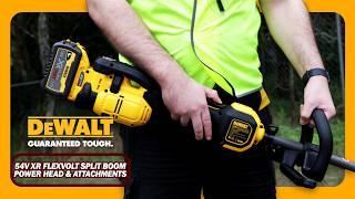 DeWALT 54V XR FLEXVOLT Split Boom Power Head & Attachments