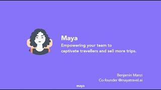 Maya | Innovation: Launch at #Phocuswright Europe 2025