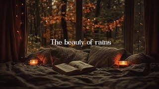 Hello October with the beauty of rains on the window  | autumn playlist study/read/write music