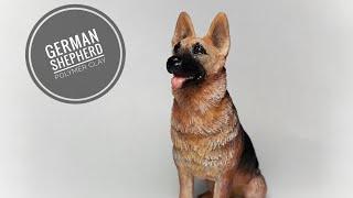 Немецкая овчарка. Собака из полимерной глины.Полимерная глинаI German Shepherd.Polymer Clay.DIY.