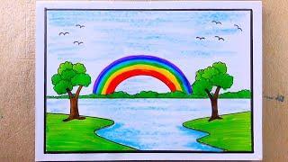 Rongdhonur Drisso Ongkon || Rainbow Scenery Painting